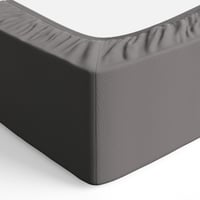 Napínacie džersejové prestieradlo Amazon Basics, 100 % bavlna, tmavosivé, 90 x 200 cm, výška matraca max. 30 cm 5