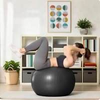 Amazon Basics jógalabda fitnesz gyakorlatokhoz - fekete - 58-66 cm átmérő 4