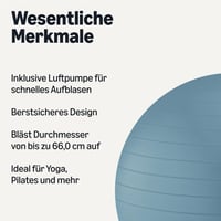 Amazon Basics fitlopta – gymnastická balančná lopta na cvičenie a pilates 2