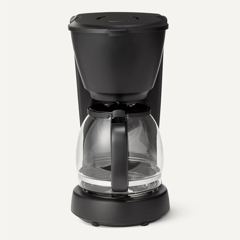 Amazon Basics Kávéfőző 1,25L Üveg Kancsóval, 10 Csésze, 1000W, Fekete
