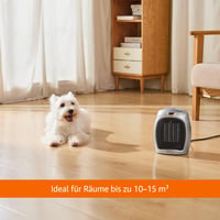 Amazon Basics Kerámia Segédradiátor 1800W Szabályozható Termosztáttal Ezüst 6