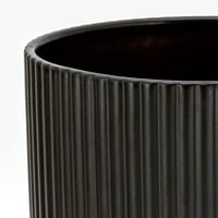 Ghiveci de flori din ceramică Amazon Basics, rotund, cu striații – 20,3 cm – Negru 3