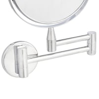 Kozmetické nástenné zrkadlo Amazon Basics, okrúhle, 1x/5x zväčšenie, 32,5 x 25,4 cm, chrómové kúpeľňové zrkadlo na líčenie 4