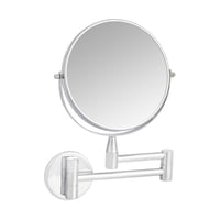 Kozmetické nástenné zrkadlo Amazon Basics, okrúhle, 1x/5x zväčšenie, 32,5 x 25,4 cm, chrómové kúpeľňové zrkadlo na líčenie 2