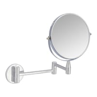 Kozmetické nástenné zrkadlo Amazon Basics, okrúhle, 1x/5x zväčšenie, 32,5 x 25,4 cm, chrómové kúpeľňové zrkadlo na líčenie 1