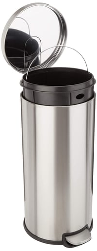 Amazon Basics Kerek Hengeres Szemetes Soft-Close Funkcióval, Rozsdamentes Acél, 30 L 1