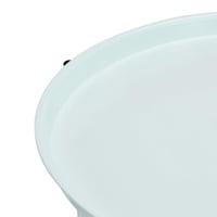 Măsuță rotundă Amazon Basics cu spațiu de depozitare, material textil verde mentă și gri melanj, 44,96 x 48 cm, poate fi folosită și ca noptieră 5