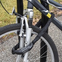 Amazon Basics retiazkový zámok na bicykel s 5-miestnym kombinačným kódom, 97,2 cm, čierny, 1 ks 5