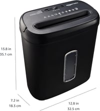 Amazon Basics Keresztmetszeti Papírmegsemmisítő 8 Lap Kapacitás Bankkártyához - 8 sheet (new model), black, Cross-cut 6