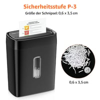 Skartovačka Amazon Basics s krížovým rezom, 12 listov, 22,7 l odpadová nádoba s priehľadným okienkom, na dokumenty a kreditné karty, čierna 3