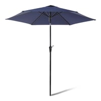 Umbrelă de soare pentru grădină, balcon și terasă Amazon Basics, mecanism cu manivelă, reglabilă, 305 cm, albastru închis 1