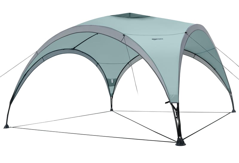 Amazon Basics vrtni paviljon, sjenica 3,65 x 3,65 m, svijetlozeleni šator za događanja u vrtu i na plaži