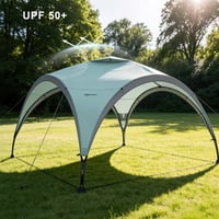 Amazon Basics vrtni paviljon, sjenica 3,65 x 3,65 m, svijetlozeleni šator za događanja u vrtu i na plaži 3