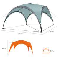 Amazon Basics vrtni paviljon, sjenica 3,65 x 3,65 m, svijetlozeleni šator za događanja u vrtu i na plaži 5