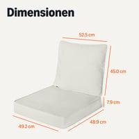 Amazon Basics vrtni jastuk za stolicu s naslonom, vodoodbojan, 48x48x7,6 cm, bež, 1 kom. 4