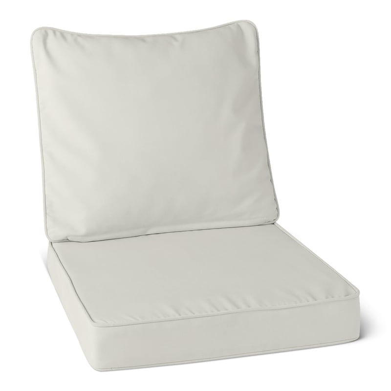 Amazon Basics vrtni jastuk za stolicu s naslonom, vodoodbojan, 48x48x7,6 cm, bež, 1 kom.