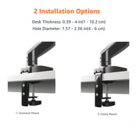 Amazon Basics držiak na dva monitory s plynovou pružinou, 38,1–68,6 cm, 2–7 kg/rameno, VESA 75x75/100x100 - čierny 6