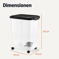 Amazon Basics posuda za pohranu hrane za kućne ljubimce, 15,8 kg, 26,5 — neispravno, za dijelove: Kutija se ne može zatvoriti (stanje: vidi drugu sliku) 6