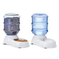 Amazon Basics set dozatora za hranu i vodu za kućne ljubimce, veličina L, dozator hrane od 5,44 kg i dozator vode od 9,46 l, 2 komada 1