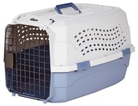 Prepravka pre domáce zvieratá Amazon Basics s 2 dvierkami a otváraním zhora, pre psov a mačky, modrá, 58x38x33 cm 1
