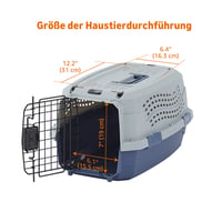 Amazon Basics transporter za kućne ljubimce s 2 vrata i otvorom na krovu, plavi, 48x32x25 cm, transporter za pse i mačke 4