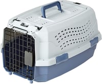 Amazon Basics transporter za kućne ljubimce s 2 vrata i otvorom na krovu, plavi, 48x32x25 cm, transporter za pse i mačke 1