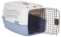 Prepravka pre domáce zvieratá Amazon Basics s 2 dvierkami a otváraním zhora, pre psov a mačky, modrá, 58x38x33 cm 5