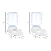 Amazon Basics Set Dispenser Hrană și Apă pentru Câini, Mărimea S, 2 bucăți, Set hrănitoare și adăpătoare pentru animale de companie 7