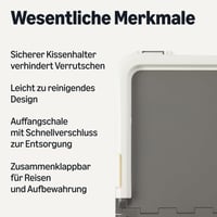 Držiak na podložky na výcvik psov Amazon Basics, s bezpečnými klipsami, extra hrubý a protišmykový, recyklovaný plast, 71,1 x 86,4 cm, L 2