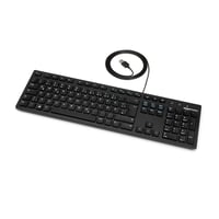 Amazon Basics plochá káblová USB klávesnica s nemeckým (DE) rozložením, matná čierna 1