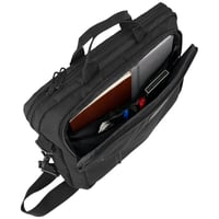 Geantă pentru laptop Amazon Basics, geantă compactă de umăr cu compartimente pentru accesorii, pentru laptop de 14 inchi (35,6 cm), negru, 1 bucată 6