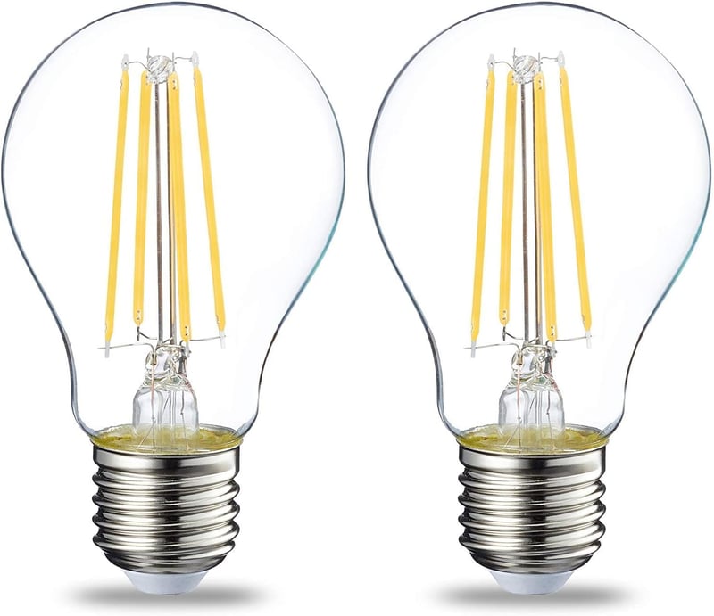 Amazon Basics LED izzó E27 7W meleg fehér filament 2db csomag - 2er-Pack