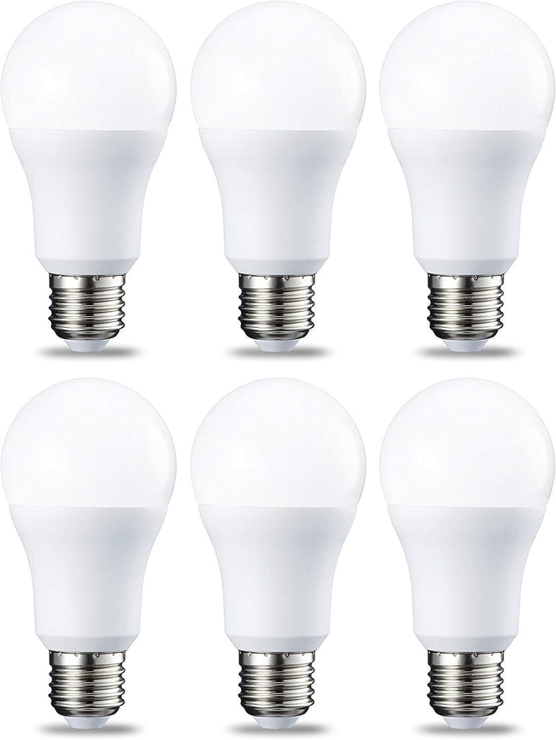 Amazon Basics LED žarulja s grlom E27, 10,5 W (ekvivalent 75 W), toplo bijelo svjetlo, nije prigušiva, pakiranje od 6 komada