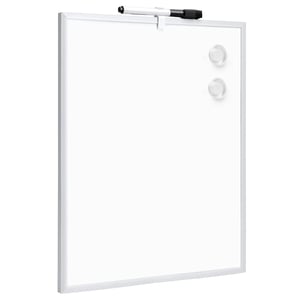 Amazon Basics magnetska bijela ploča s aluminijskim okvirom, samoljepljiva - 28x36 cm