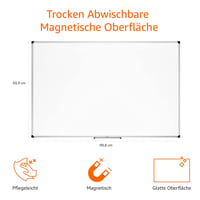 Magnetická tabuľa Amazon Basics s hliníkovým rámom, odkladacou plochou na fixky, 6 magnetmi, stierkou a 2 fixkami, stierateľná za sucha, 90 x 60 cm 2