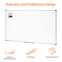 Magnetická tabuľa Amazon Basics s hliníkovým rámom, odkladacou plochou na fixky, 6 magnetmi, stierkou a 2 fixkami, stierateľná za sucha, 90 x 60 cm 4