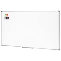 Magnetická tabuľa Amazon Basics s hliníkovým rámom, odkladacou plochou na fixky, 6 magnetmi, stierkou a 2 fixkami, stierateľná za sucha, 90 x 60 cm 1