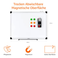 Amazon Basics mágneses fehértábla tolltartóval, alumínium kerettel - 60x45 cm 3