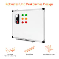 Amazon Basics mágneses fehértábla tolltartóval, alumínium kerettel - 60x45 cm 4