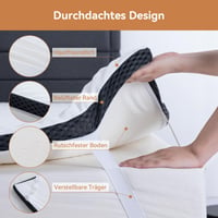 Amazon Basics nadmadrac od memorijske pjene s trakama za pričvršćivanje, 80x190 cm, debljina 4 cm, bijeli 7
