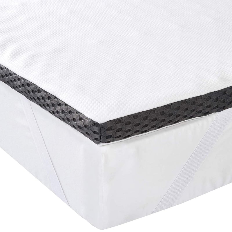 Amazon Basics Memory Foam Matracvédő Szalaggal, 120x200 cm, 4 cm Vastagság, Fehér