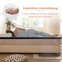 Amazon Basics Memory Foam Matracvédő Szalaggal, 120x200 cm, 4 cm Vastagság, Fehér 4