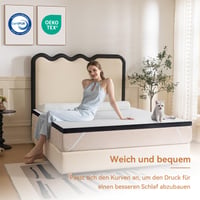 Amazon Basics Memory Foam Matracvédő Szalaggal, 120x200 cm, 4 cm Vastagság, Fehér 3