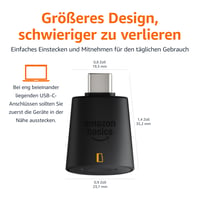 Čítačka kariet microSD Amazon Basics s konektorom USB-C 3.0 – Rýchla a kompaktná čítačka pamäťových kariet 3
