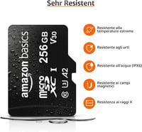 Amazon Basics microSDXC memóriakártya SD adapterrel, A2 U3, 100 MB/s - fekete - 256 GB 4