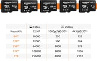Amazon Basics microSDXC memóriakártya SD adapterrel, A2 U3, 100 MB/s - fekete - 256 GB 7