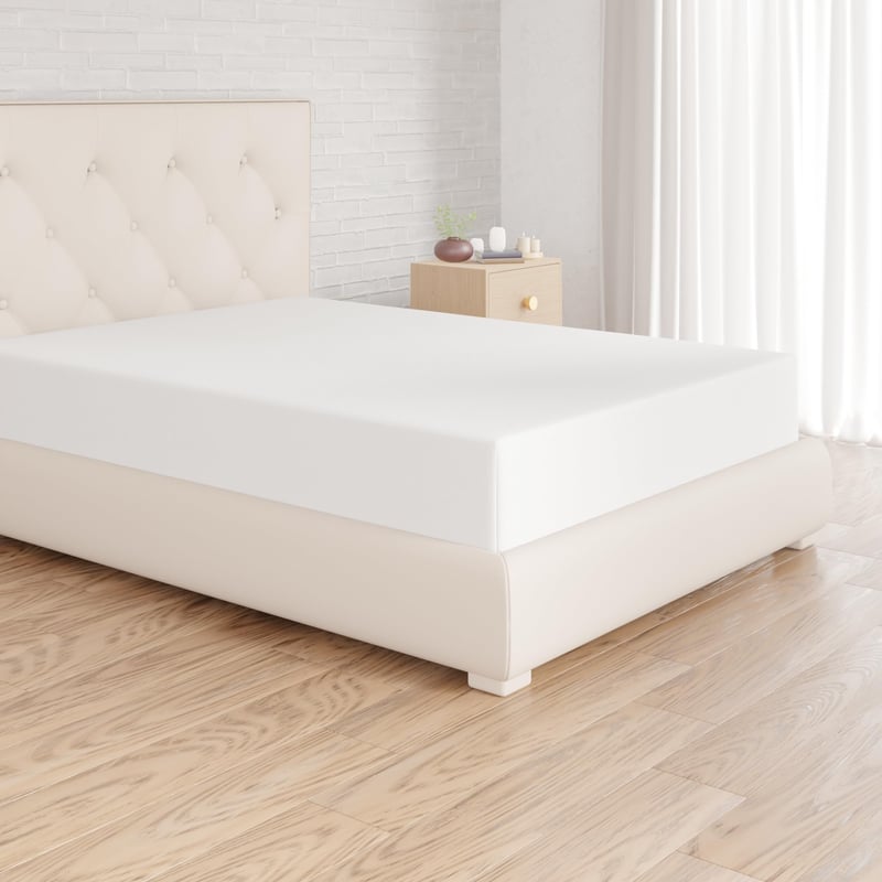 Napínacia plachta z mikrovlákna Amazon Basics, 160x200x30 cm, biela, 100 % polyester, pre vysoké matrace