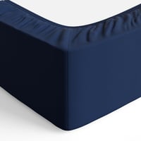 Amazon Basics plahta s gumicom od mikrovlakana, 160x200x30 cm, 100% poliester, mekana i prozračna, tamnoplava 5
