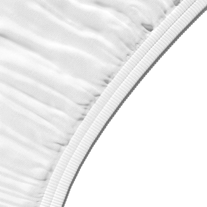 Amazon Basics Mikroszálas Gumis Lepedő Fehér 200x200x30cm - 200 x 200 x 30 cm, White, Fitted sheet
