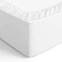 Amazon Basics Mikroszálas Gumis Lepedő Fehér 200x200x30cm - 200 x 200 x 30 cm, White, Fitted sheet 4